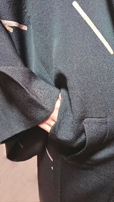 着物コート身八口1